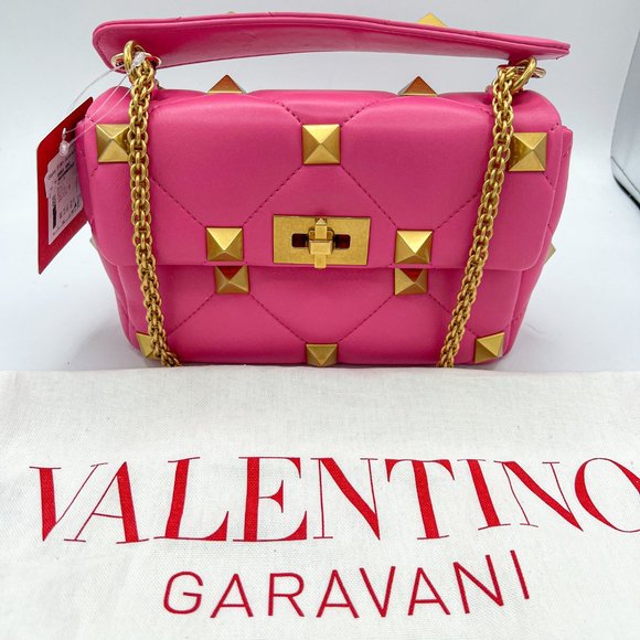 Valentino Garavani Medium Roman Stud Leather Shoulder Bag - Picture 3 of 13